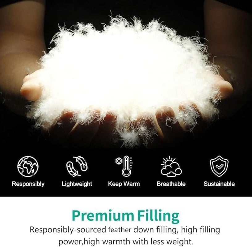 The Glacier Core Comforter: High Fill-Power Thicker Winter Duvet (California King)