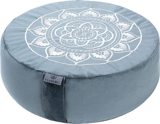 Himalayan Glow Meditation Cushion: Traditional Tibetan Velvet Floor Seating for Adults