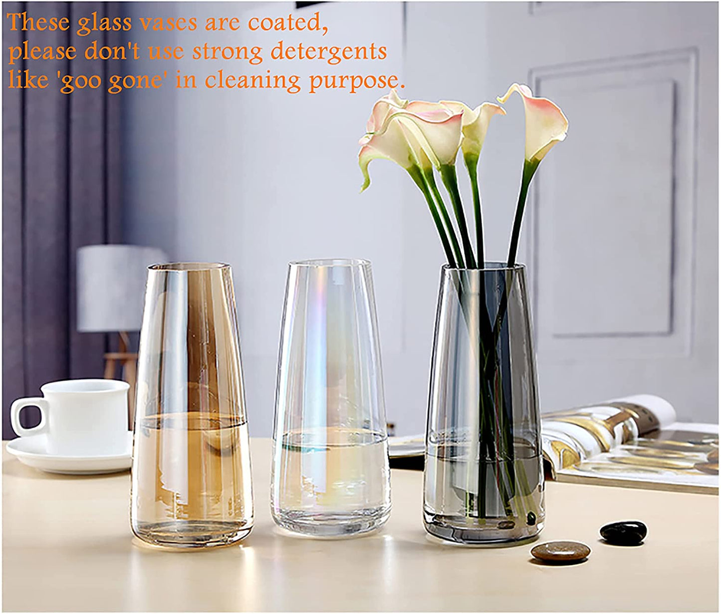 The Prism Glass Vase: Modern Neon Iridescent Flower Container