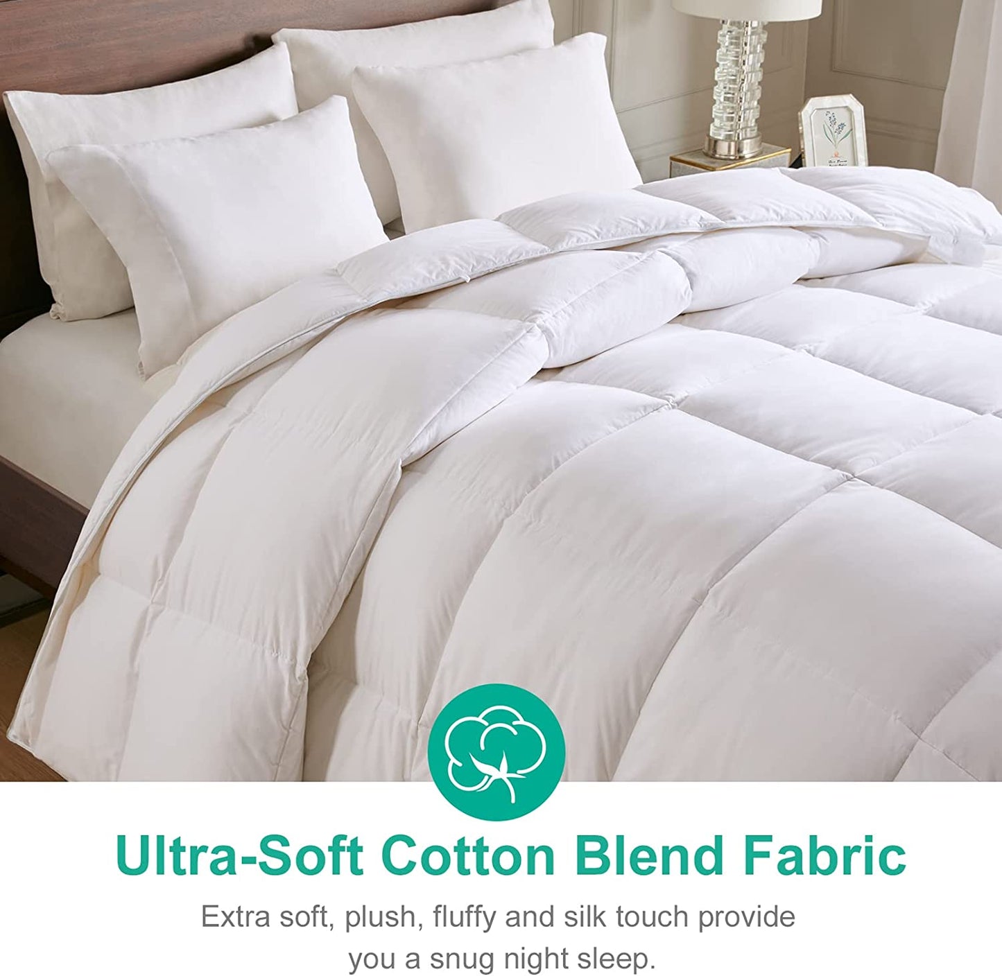 The Glacier Core Comforter: High Fill-Power Thicker Winter Duvet (California King)