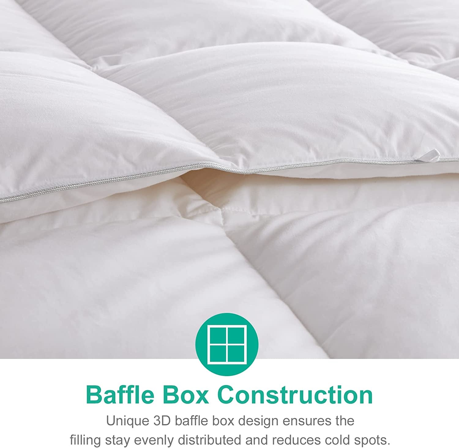 The Glacier Core Comforter: High Fill-Power Thicker Winter Duvet (California King)