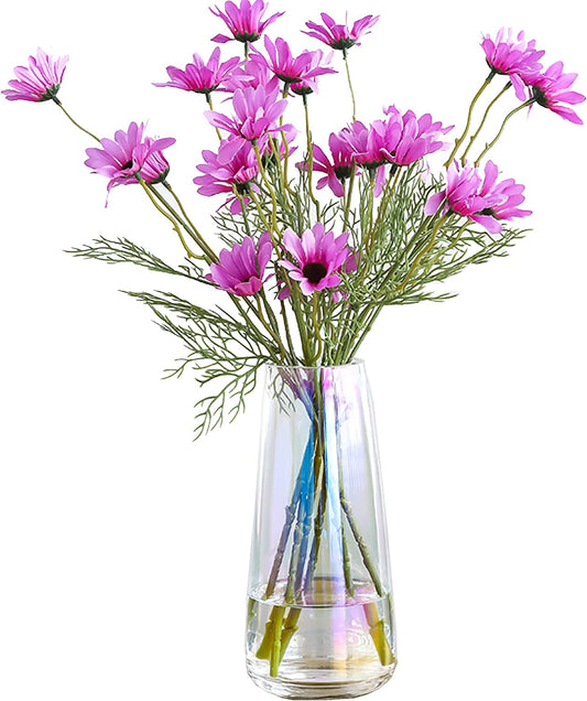 The Prism Glass Vase: Modern Neon Iridescent Flower Container