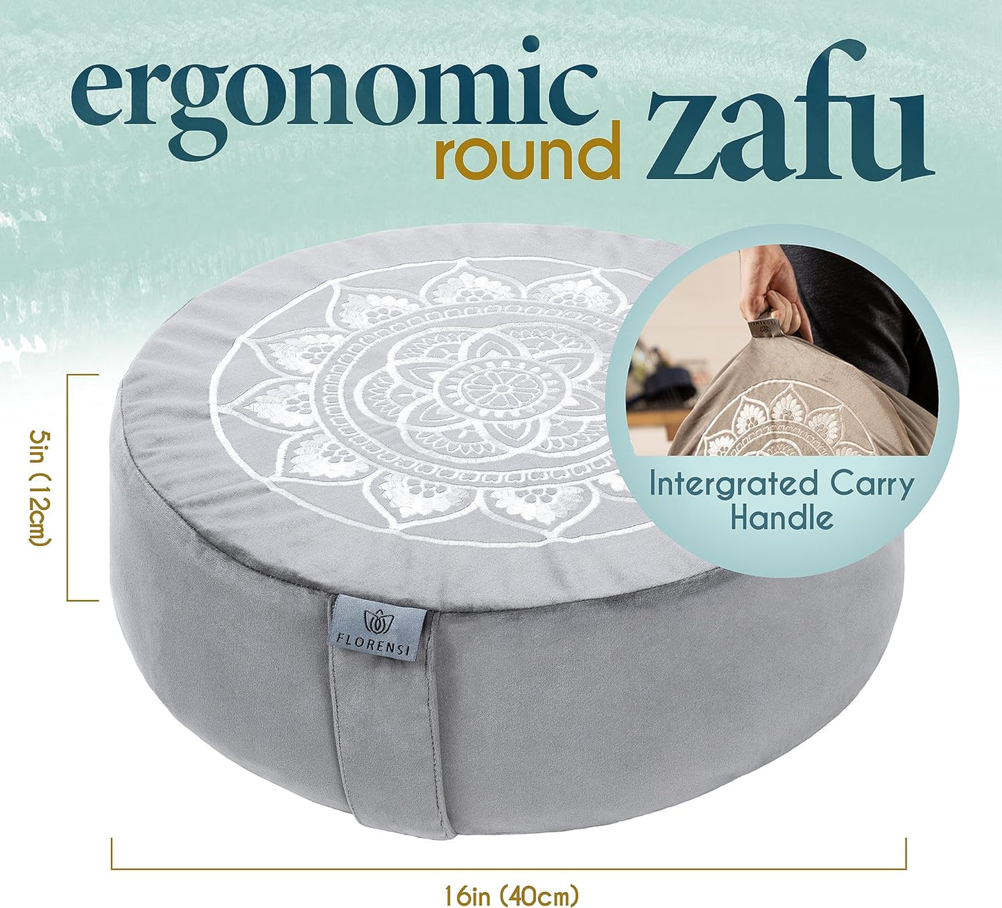 Himalayan Glow Meditation Cushion: Traditional Tibetan Velvet Floor Seating for Adults