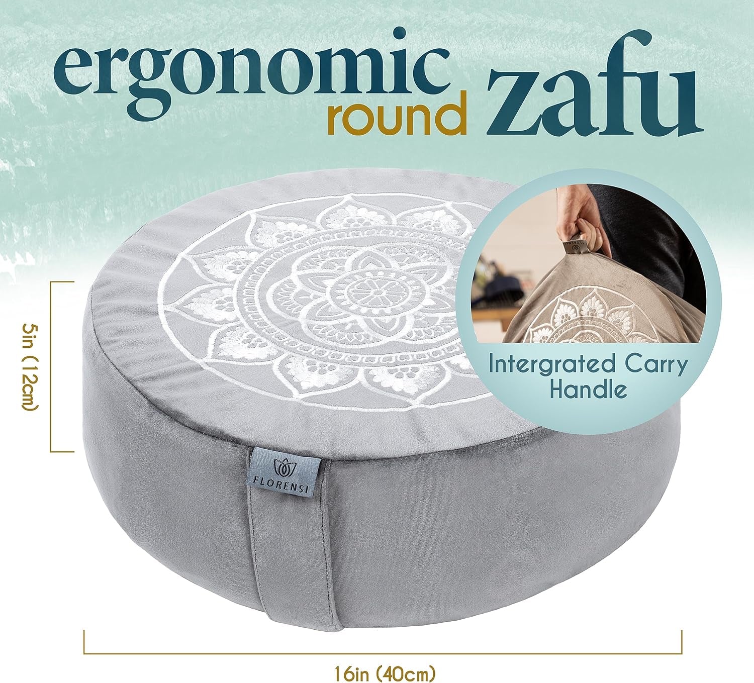 Himalayan Glow Meditation Cushion: Traditional Tibetan Velvet Floor Seating for Adults